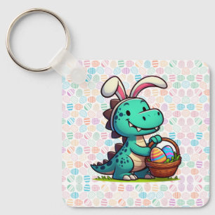 Schattige, paashaas dinosaurus sleutelhanger