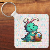 Schattige, paashaas dinosaurus sleutelhanger (Voorkant)