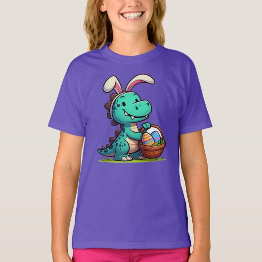 Schattige, paashaas dinosaurus t-shirt (Voorkant)
