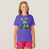 Schattige, paashaas dinosaurus t-shirt (Voorkant volledig)