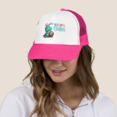 Schattige paashaas dinosaurus trucker pet (In situ)
