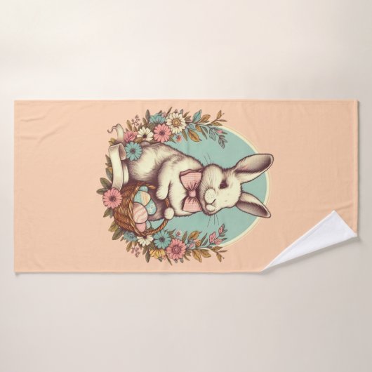 Schattige,  paashaas/ei/mand badhanddoek (Badhanddoek)