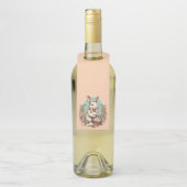 Schattige,  paashaas/ei/mand flessenhanger (Op fles)