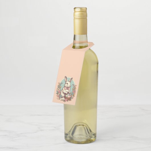 Schattige,  paashaas/ei/mand flessenhanger (Schuin)