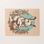 Schattige,  paashaas/ei/mand legpuzzel (Horizontaal)