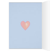 Schattige Paashaas, Ei & Roze op Lichtblauw (Binnen (Links))