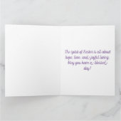 Schattige paashaas & eitjes kaart (Binnen)