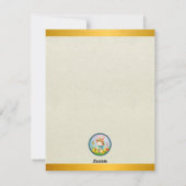 Schattige Paashaas en Gelukkige Lente Bloemen Vaka Feestdagenkaart (Achterkant)