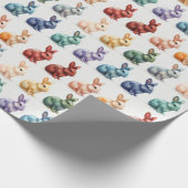 Schattige paashaas geschenkverpakking cadeaupapier (Hoek)