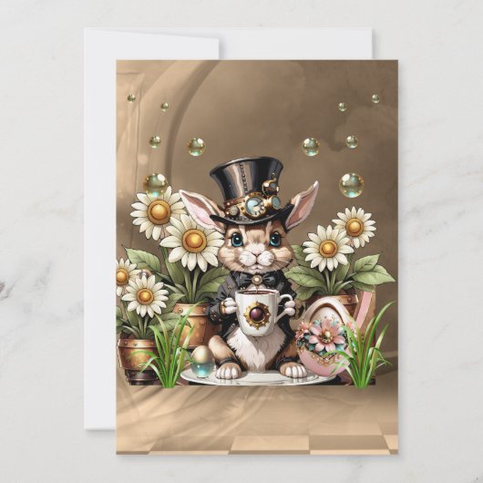 Schattige paashaas. kaart (Achterkant)