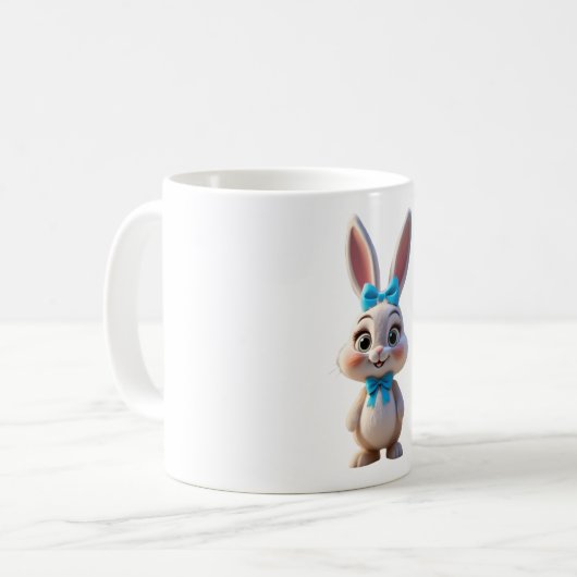 Schattige paashaas – Kawaii Holiday Delight Koffiemok (Voorkant links)