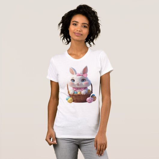 Schattige paashaas – Kawaii Holiday Delight T-shirt (Voorkant volledig)