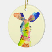 Schattige paashaas keramisch ornament (Links)