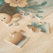 Schattige, paashaas & kuiken legpuzzel (Zijkant)