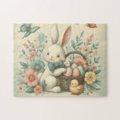 Schattige, paashaas & kuiken legpuzzel (Horizontaal)