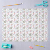 Schattige Paashaas Lente Pastel Bloem Wit Tissuepapier (Craft)