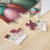 Schattige, Paashaas/Lenteverf feest Legpuzzel (Zijkant)