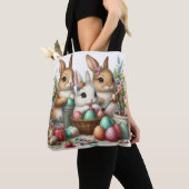 Schattige, Paashaas/Lenteverf feest Tote Bag (Dichtbij)