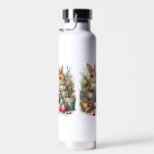 Schattige, Paashaas/Lenteverf feest Waterfles (Rechts)