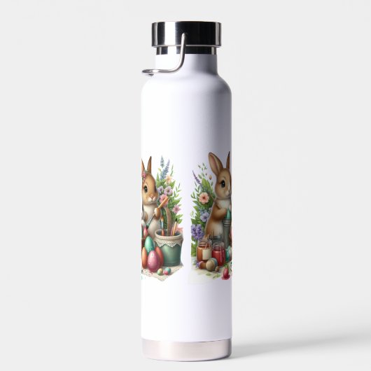 Schattige, Paashaas/Lenteverf feest Waterfles (Rechts)