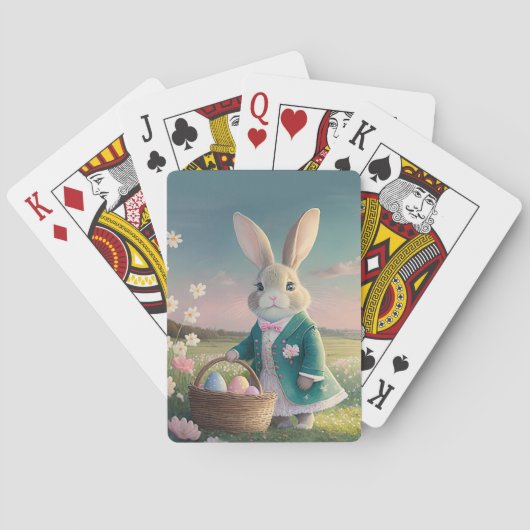 Schattige paashaas  pokerkaarten (Achterkant)