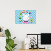 Schattige Paashaas Poster (Thuiskantoor)