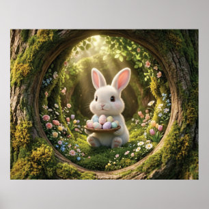 Schattige Paashaas Poster