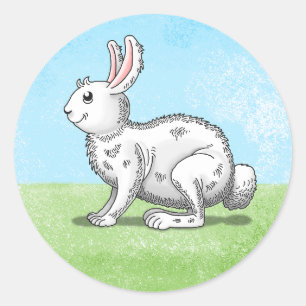 Schattige Paashaas Ronde Sticker