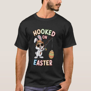 Schattige Paashaas Vissen vangende Eieren Pret Fee T-shirt
