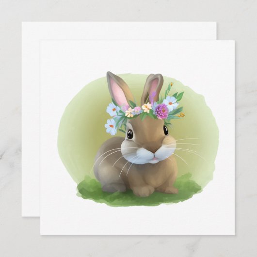 Schattige paashaas voor een positieve stemming   kaart (Voorkant / Achterkant)