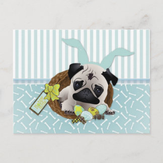 Schattige paashandschoenen met eieren, manden feestdagenkaart