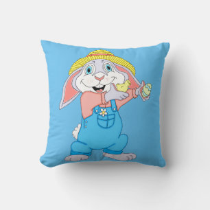 Schattige paasjongen Bunny Kussen
