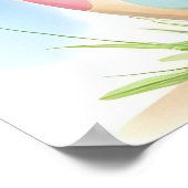 Schattige paaskat in kleurrijk ei poster (Hoek)