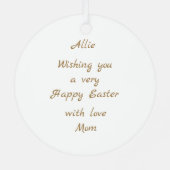 Schattige Paaskonijn en Flower Garden Ornament (Achterkant)