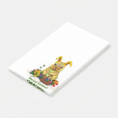 Schattige paaskonijn met eitjes en bloemen post-it® notes (Schuin)