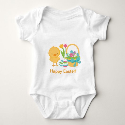 Schattige paaskraan voor baby's romper (Voorkant)