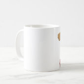 Schattige paaskuiken met teken - Mok (Voorkant links)