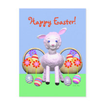 Schattige Paaslam en Manden van Eieren