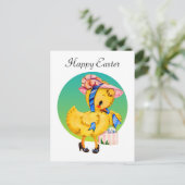 schattige paasmeid feestdagenkaart (Staand voorkant)