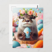 Schattige Paasotter Briefkaart (Voorkant / Achterkant)