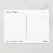 Schattige paaspap, bloemen en eieren briefkaart (Achterkant)