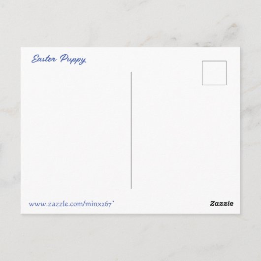 Schattige paaspap, bloemen en eieren briefkaart (Achterkant)