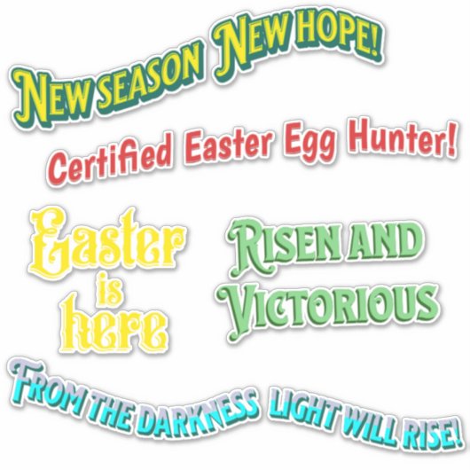 Schattige paaspasje Sticker (Voorkant)