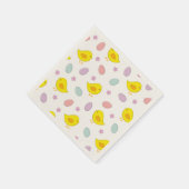 Schattige Paaspatroon Kippen Eieren Aangepaste kle Servetten (Hoek)