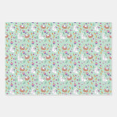 Schattige paaspatroon konijn inpakpapier vel (Voorkant 3)