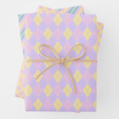 Schattige paaspatroon pastel inpakpapier vel (In situ)