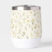 Schattige Paaspatroon Wijn Tumbler (Voorkant)