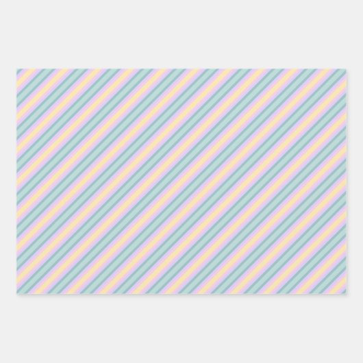 Schattige paastekening en pastelpaaspatroon inpakpapier vel (Voorkant 3)