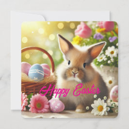 Schattige Paasvakantie Kaart Pastel Spring