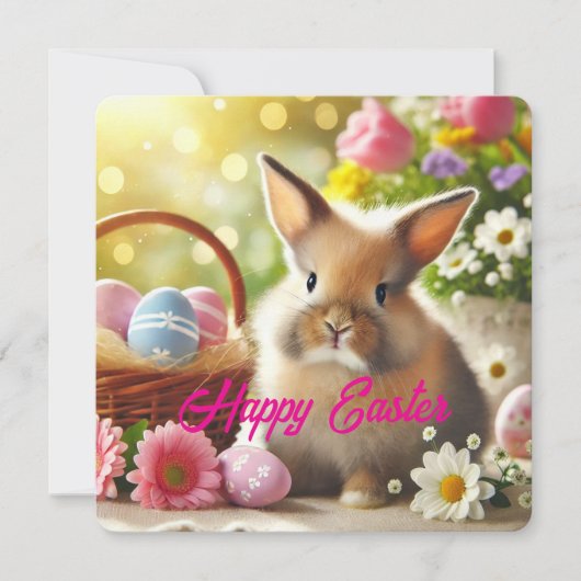 Schattige Paasvakantie Kaart Pastel Spring (Voorkant)